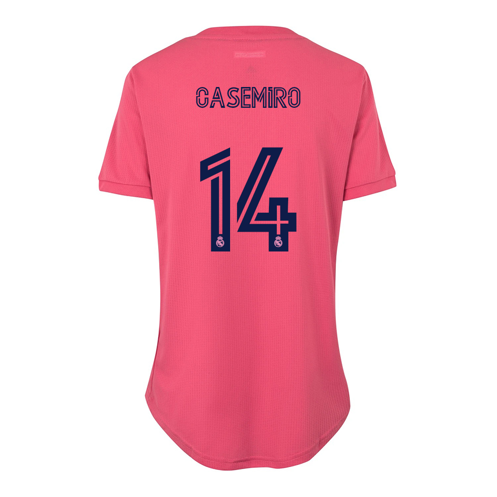 Női Labdarúgás Casemiro #14 Idegenbeli Rózsaszín Mez 2020/21 Póló Ing