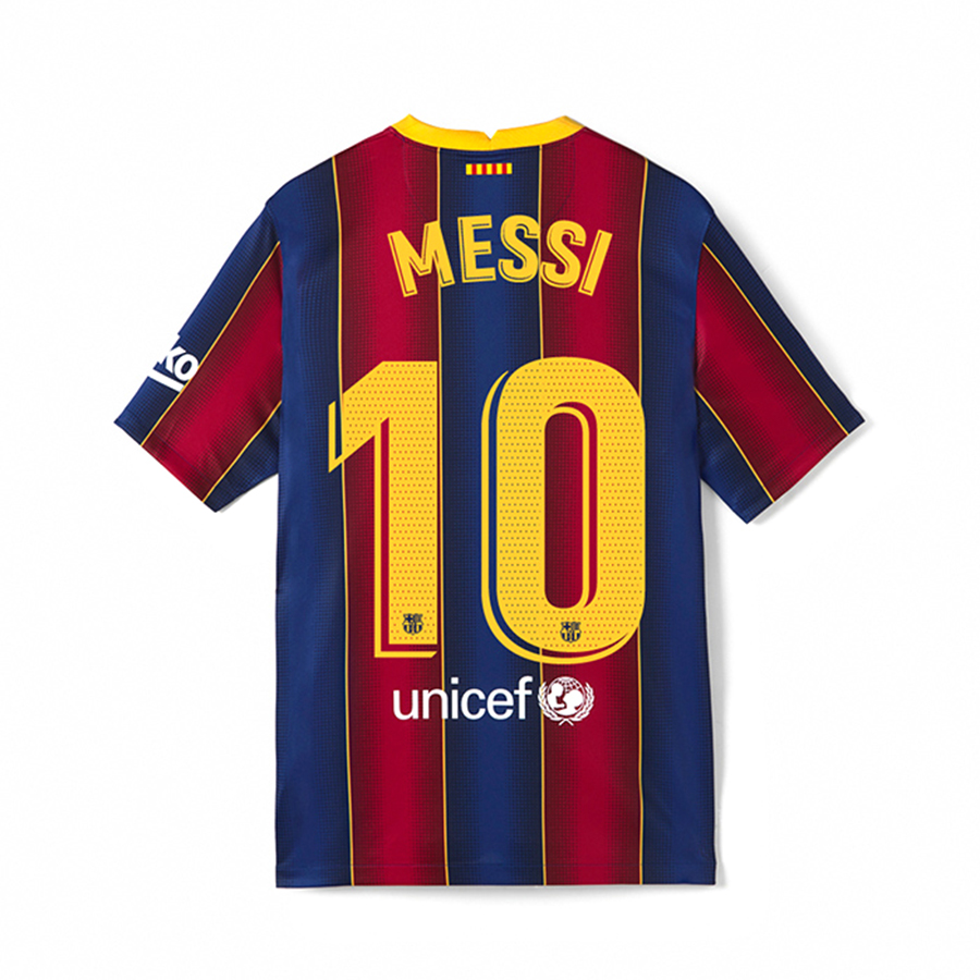 Női Labdarúgás Lionel Messi #10 Hazai Piros kék Mez 2020/21 Póló Ing