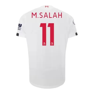 Férfi Futball Mohamed Salah 11 Idegenbeli Fehér Mez 2019/20 Póló Ing