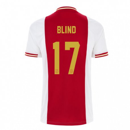 Kandiny Gyermek Daley Blind #17 Sötét Vörös Fehér Hazai Jersey 2022/23 Mez Póló Ing