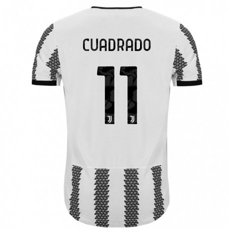 Kandiny Gyermek Juan Cuadrado #11 Fehér Fekete Hazai Jersey 2022/23 Mez Póló Ing