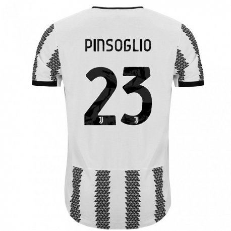 Kandiny Gyermek Carlo Pinsoglio #23 Fehér Fekete Hazai Jersey 2022/23 Mez Póló Ing