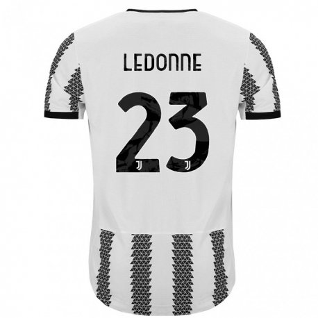 Kandiny Gyermek Nicolo Ledonne #23 Fehér Fekete Hazai Jersey 2022/23 Mez Póló Ing