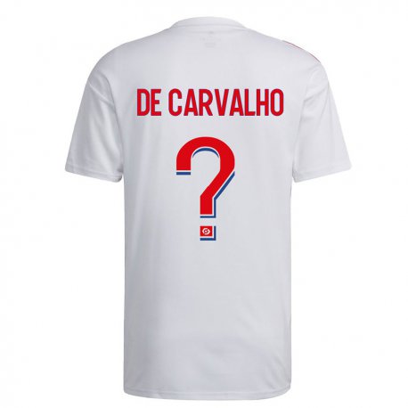 Kandiny Gyermek Mathys De Carvalho #0 Fehér Kék Piros Hazai Jersey 2022/23 Mez Póló Ing