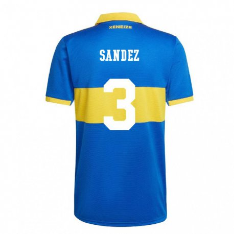 Kandiny Gyermek Agustin Sandez #3 Olimpiai Sárga Hazai Jersey 2022/23 Mez Póló Ing