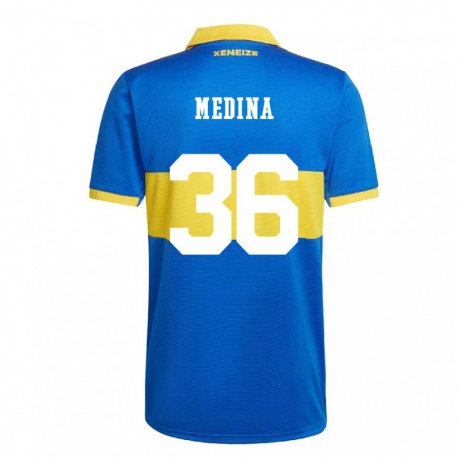 Kandiny Gyermek Cristian Medina #36 Olimpiai Sárga Hazai Jersey 2022/23 Mez Póló Ing