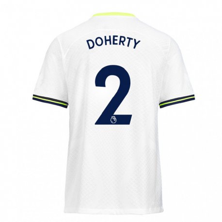 Kandiny Gyermek Matt Doherty #2 Fehér Zöld Hazai Jersey 2022/23 Mez Póló Ing