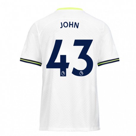 Kandiny Gyermek Nile John #43 Fehér Zöld Hazai Jersey 2022/23 Mez Póló Ing