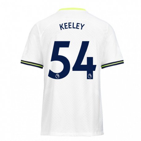 Kandiny Gyermek Josh Keeley #54 Fehér Zöld Hazai Jersey 2022/23 Mez Póló Ing
