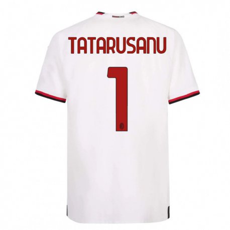 Kandiny Gyermek Ciprian Tatarusanu #1 Fehér Piros Idegenbeli Jersey 2022/23 Mez Póló Ing