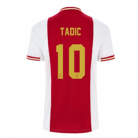 Kandiny Férfi Dusan Tadic #10 Sötét Vörös Fehér Hazai Jersey 2022/23 Mez Póló Ing