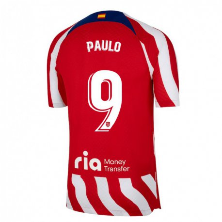 Kandiny Férfi Marcos Paulo #9 Piros Fehér Kék Hazai Jersey 2022/23 Mez Póló Ing