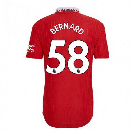 Kandiny Férfi Bernard #58 Piros Hazai Jersey 2022/23 Mez Póló Ing
