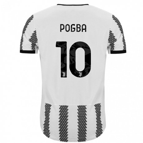 Kandiny Férfi Paul Pogba #10 Fehér Fekete Hazai Jersey 2022/23 Mez Póló Ing