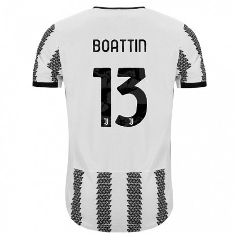 Kandiny Férfi Lisa Boattin #13 Fehér Fekete Hazai Jersey 2022/23 Mez Póló Ing