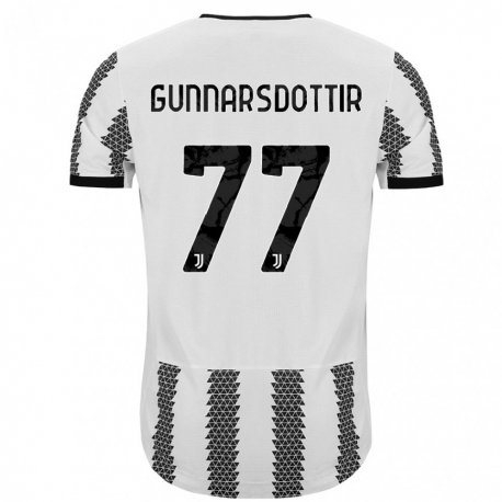 Kandiny Férfi Sara Bjork Gunnarsdottir #77 Fehér Fekete Hazai Jersey 2022/23 Mez Póló Ing