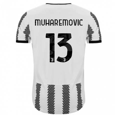 Kandiny Férfi Tarik Muharemovic #13 Fehér Fekete Hazai Jersey 2022/23 Mez Póló Ing