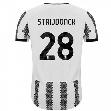 Kandiny Férfi Bayron Strijdonck #28 Fehér Fekete Hazai Jersey 2022/23 Mez Póló Ing