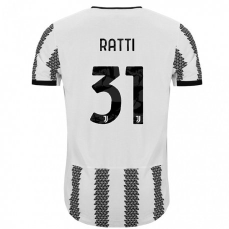 Kandiny Férfi Leonardo Ratti #31 Fehér Fekete Hazai Jersey 2022/23 Mez Póló Ing