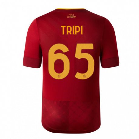 Kandiny Férfi Filippo Tripi #65 Barna Vörös Hazai Jersey 2022/23 Mez Póló Ing