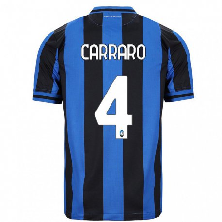 Kandiny Férfi Marco Carraro #4 Kék Fekete Hazai Jersey 2022/23 Mez Póló Ing