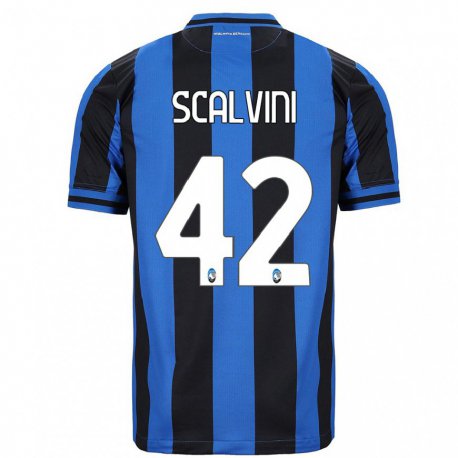 Kandiny Férfi Giorgio Scalvini #42 Kék Fekete Hazai Jersey 2022/23 Mez Póló Ing