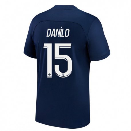 Kandiny Férfi Danilo Pereira #15 Sötét Kék Piros Hazai Jersey 2022/23 Mez Póló Ing
