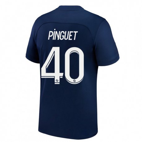 Kandiny Férfi Alice Pinguet #40 Sötét Kék Piros Hazai Jersey 2022/23 Mez Póló Ing