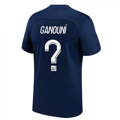Kandiny Férfi Mehdi Ganouni #0 Sötét Kék Piros Hazai Jersey 2022/23 Mez Póló Ing