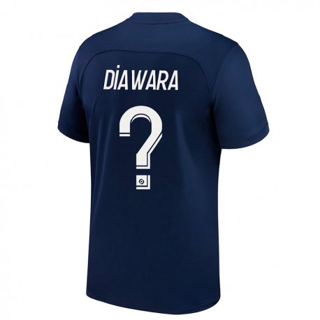 Kandiny Férfi Lahna Diawara #0 Sötét Kék Piros Hazai Jersey 2022/23 Mez Póló Ing