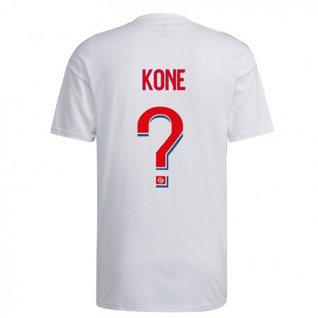 Kandiny Férfi Youssouf Kone #0 Fehér Kék Piros Hazai Jersey 2022/23 Mez Póló Ing
