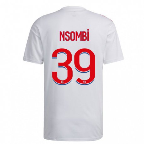 Kandiny Férfi Gael Nsombi #39 Fehér Kék Piros Hazai Jersey 2022/23 Mez Póló Ing