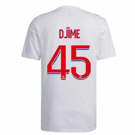 Kandiny Férfi Ahmed Djime #45 Fehér Kék Piros Hazai Jersey 2022/23 Mez Póló Ing