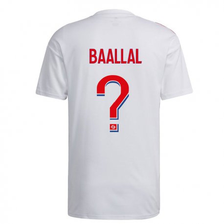 Kandiny Férfi Abdellah Baallal #0 Fehér Kék Piros Hazai Jersey 2022/23 Mez Póló Ing