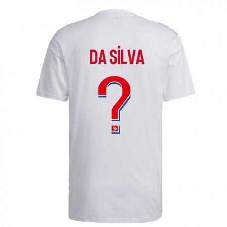 Kandiny Férfi Florent Da Silva #0 Fehér Kék Piros Hazai Jersey 2022/23 Mez Póló Ing