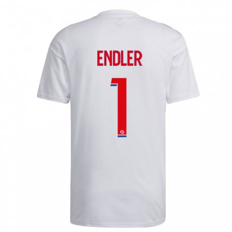 Kandiny Férfi Christiane Endler #1 Fehér Kék Piros Hazai Jersey 2022/23 Mez Póló Ing