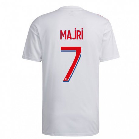 Kandiny Férfi Amel Majri #7 Fehér Kék Piros Hazai Jersey 2022/23 Mez Póló Ing