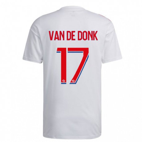 Kandiny Férfi Danielle Van De Donk #17 Fehér Kék Piros Hazai Jersey 2022/23 Mez Póló Ing
