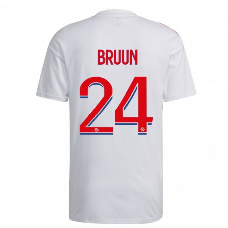 Kandiny Férfi Signe Bruun #24 Fehér Kék Piros Hazai Jersey 2022/23 Mez Póló Ing