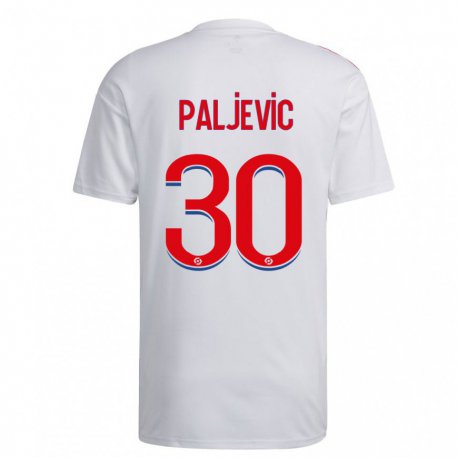 Kandiny Férfi Alyssia Paljevic #30 Fehér Kék Piros Hazai Jersey 2022/23 Mez Póló Ing