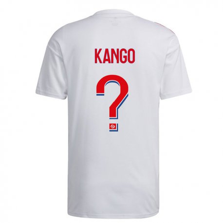 Kandiny Férfi Steeve Kango #0 Fehér Kék Piros Hazai Jersey 2022/23 Mez Póló Ing