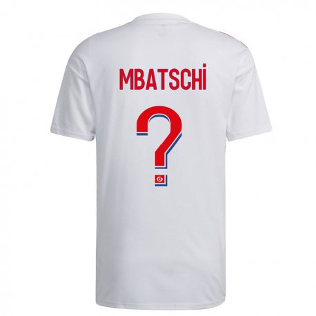 Kandiny Férfi Prince Mbatschi #0 Fehér Kék Piros Hazai Jersey 2022/23 Mez Póló Ing