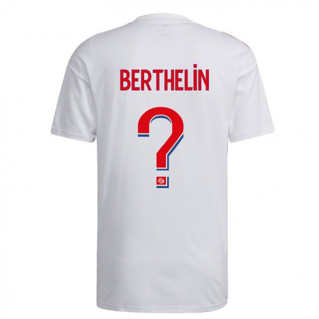 Kandiny Férfi Romain Berthelin #0 Fehér Kék Piros Hazai Jersey 2022/23 Mez Póló Ing