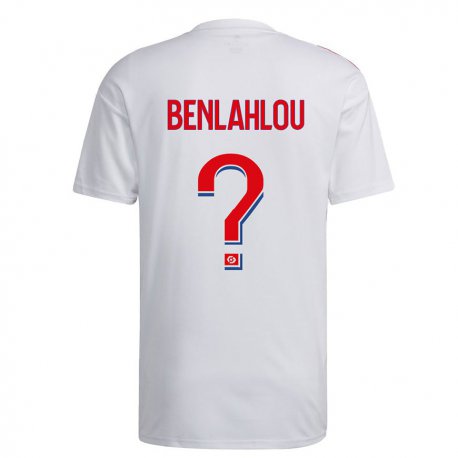 Kandiny Férfi Daryll Benlahlou #0 Fehér Kék Piros Hazai Jersey 2022/23 Mez Póló Ing