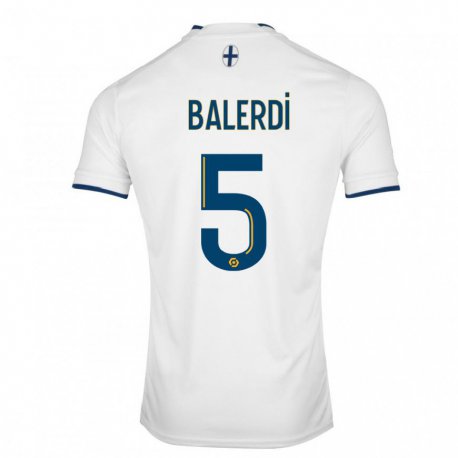 Kandiny Férfi Leonardo Balerdi #5 Fehér Zafír Hazai Jersey 2022/23 Mez Póló Ing