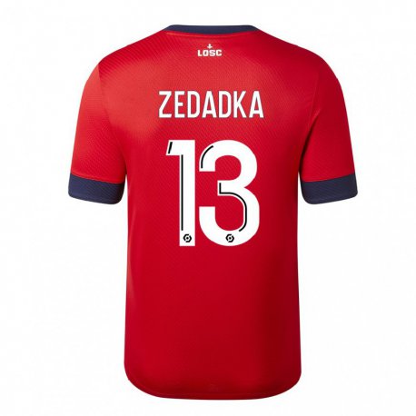 Kandiny Férfi Akim Zedadka #13 Piros Cukorka Alma Hazai Jersey 2022/23 Mez Póló Ing