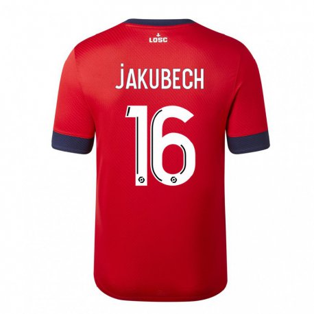 Kandiny Férfi Adam Jakubech #16 Piros Cukorka Alma Hazai Jersey 2022/23 Mez Póló Ing