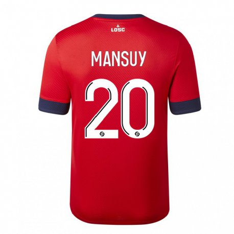 Kandiny Férfi Heloise Mansuy #20 Piros Cukorka Alma Hazai Jersey 2022/23 Mez Póló Ing