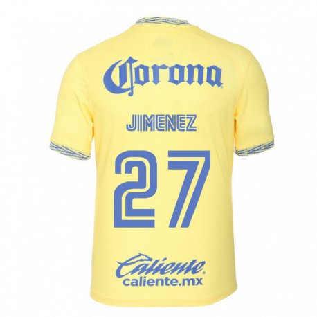 Kandiny Férfi Oscar Jimenez #27 Citromsárga Hazai Jersey 2022/23 Mez Póló Ing