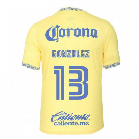Kandiny Férfi Eva Gonzalez #13 Citromsárga Hazai Jersey 2022/23 Mez Póló Ing